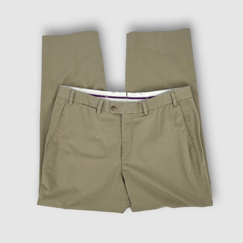 Hiltl "Dayne" Slim Chino Trousers Men's Sand/Khaki Pants Size 35